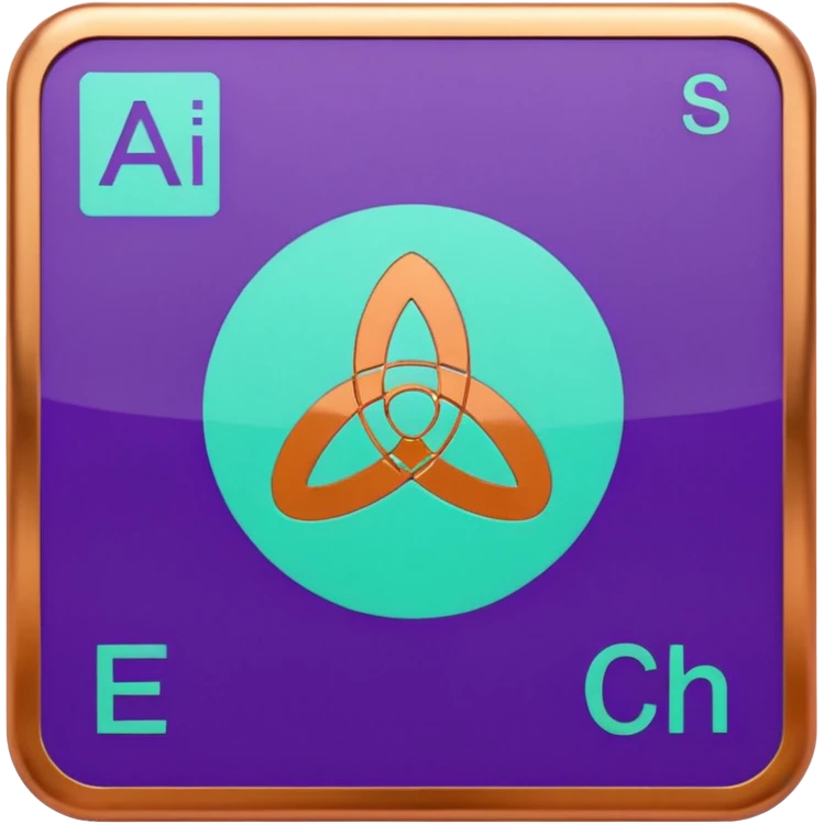 Generate 8 unique emoji-style icons representing chemical element tiles, atomic symbols, colorful science grid blocks, and laboratory chemistry themes. emoji