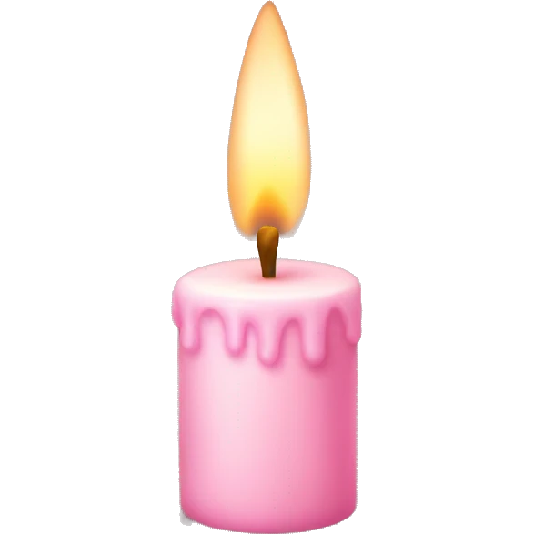 light pink candle emoji
