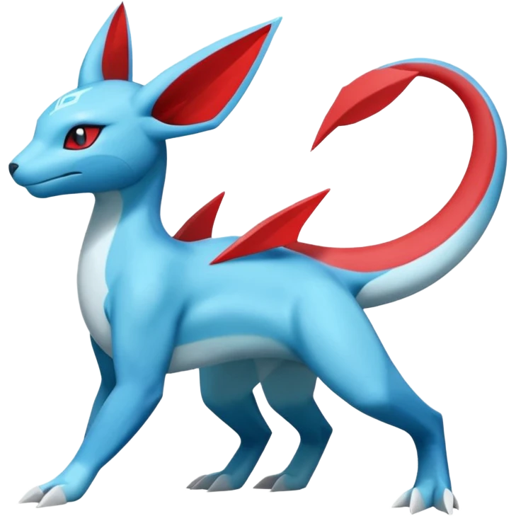 Salandit-Glaceon-Salamence-hybrid-fusion (full body) emoji