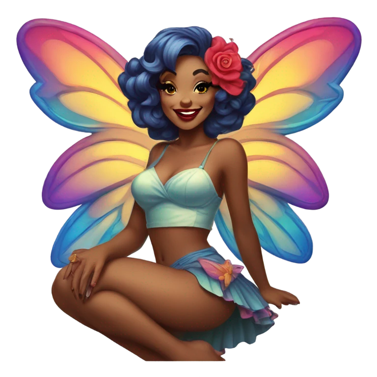 Pinup American-traditionalist fairy emoji