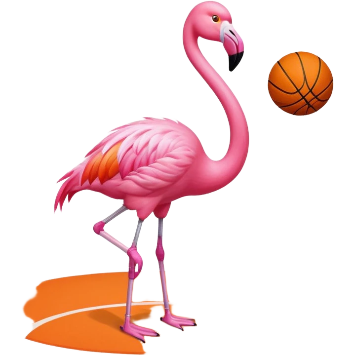 Flamingo basketball  emoji
