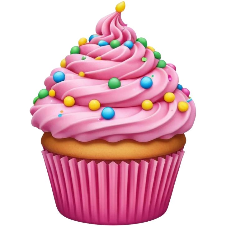 Cupcake with pink icing emoji