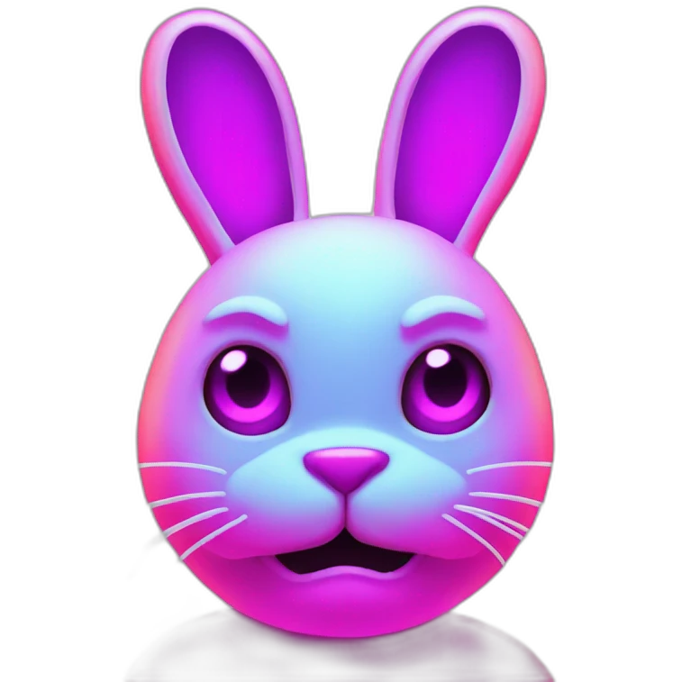 neon bunny evil emoji