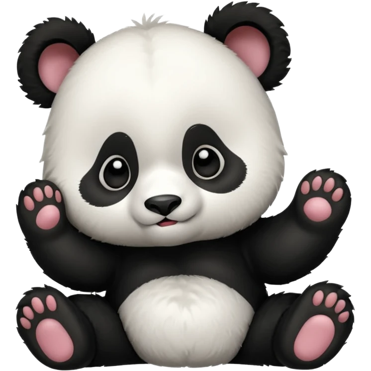 Panda cub slapping there four head emoji