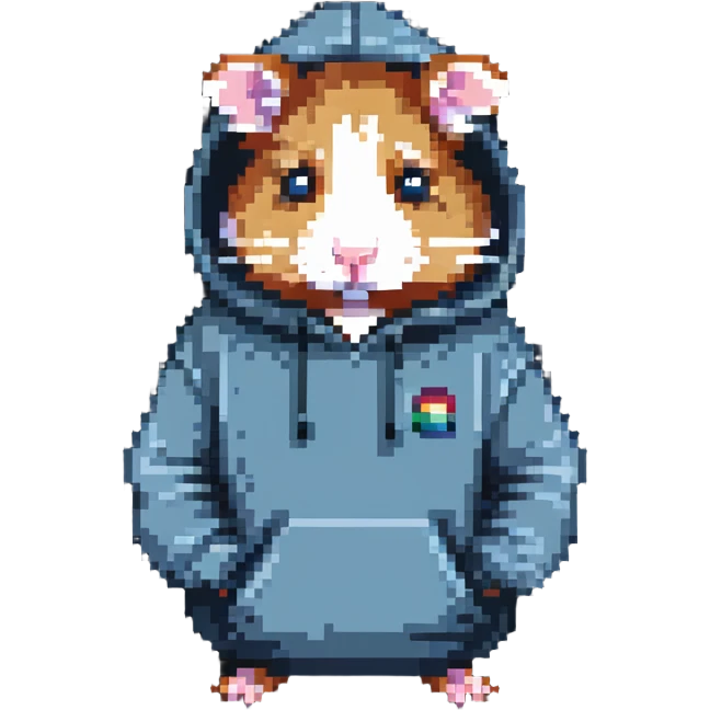 Hamster in a hoodie emoji