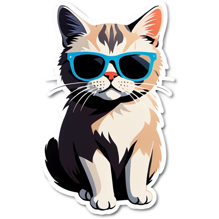 Cat with sunglasses emoji