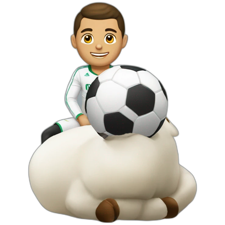 ronaldo assis sur une chevre emoji