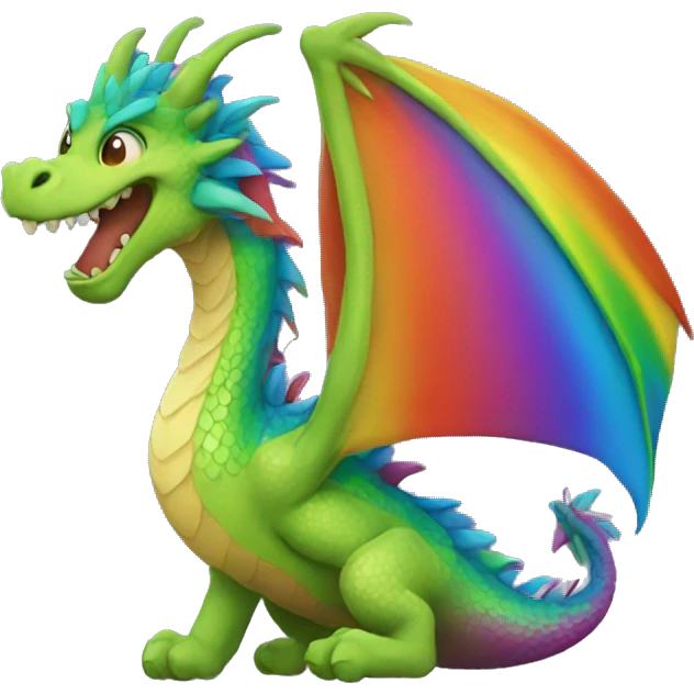 Rainbow dragon emoji