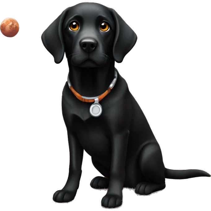 black labrador on Mars mission emoji
