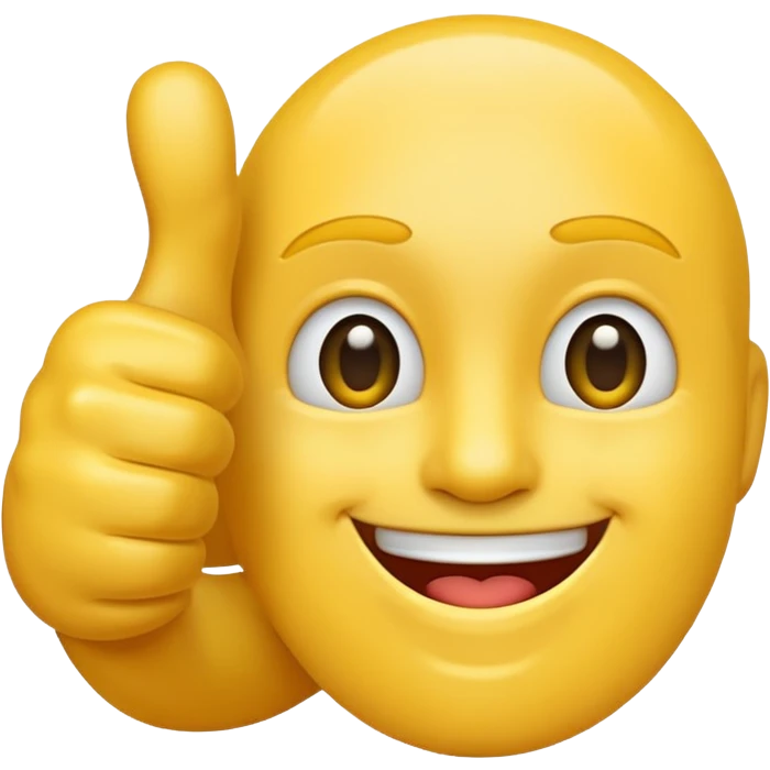 thumbs up emoji, positive and bold emoji