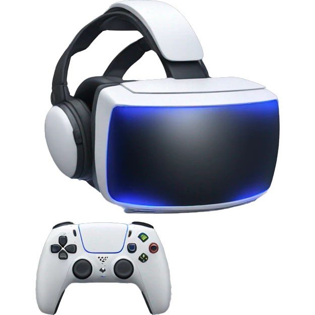 Ps5 with a gaming headset on emoji