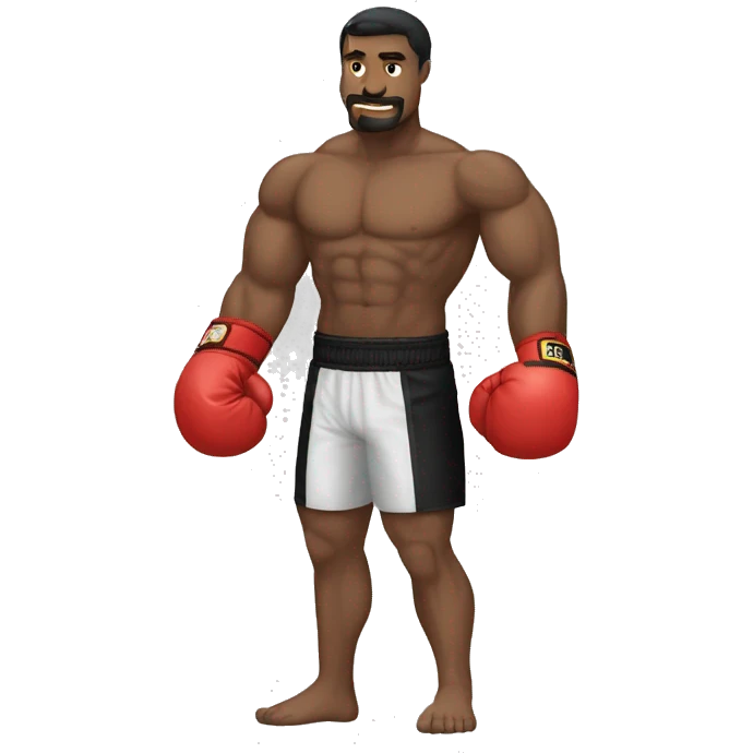 Boxeador con equipo calvo emoji