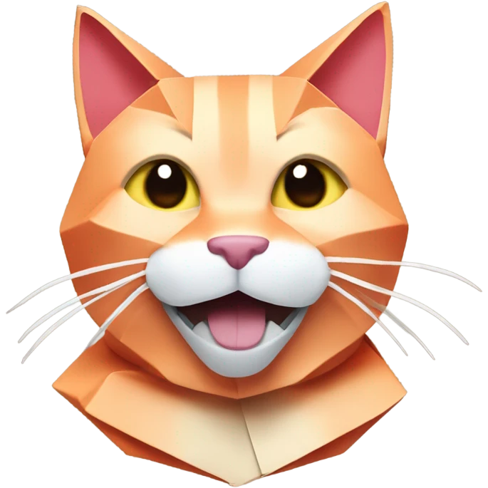cat smiling origami saumon emoji