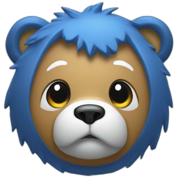ours bleu qui fait du gaming emoji