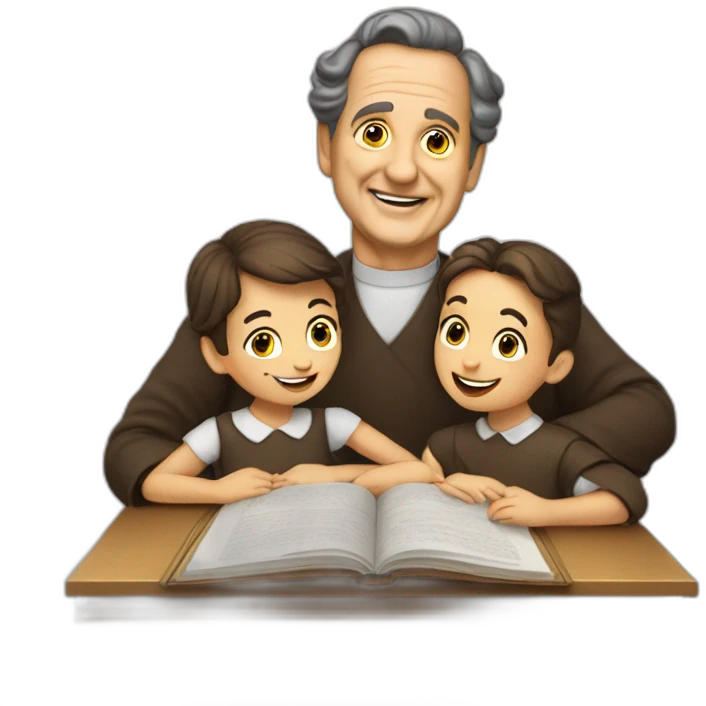 don bosco teaching 3 kids emoji