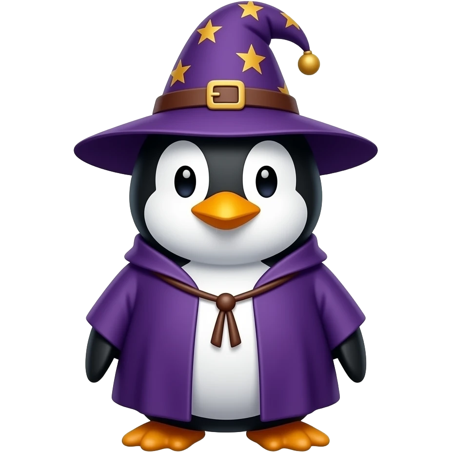 Penguin Wizard emoji