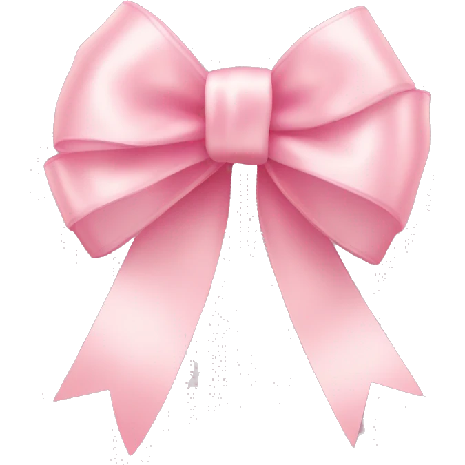 light pink ribbon bow emoji