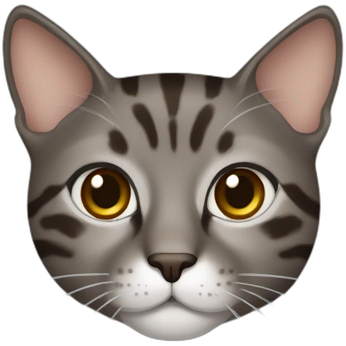 brindle grey brown cat emoji