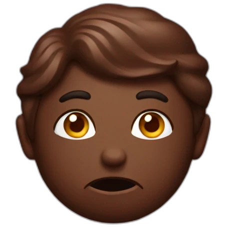 Offended chocolate  emoji