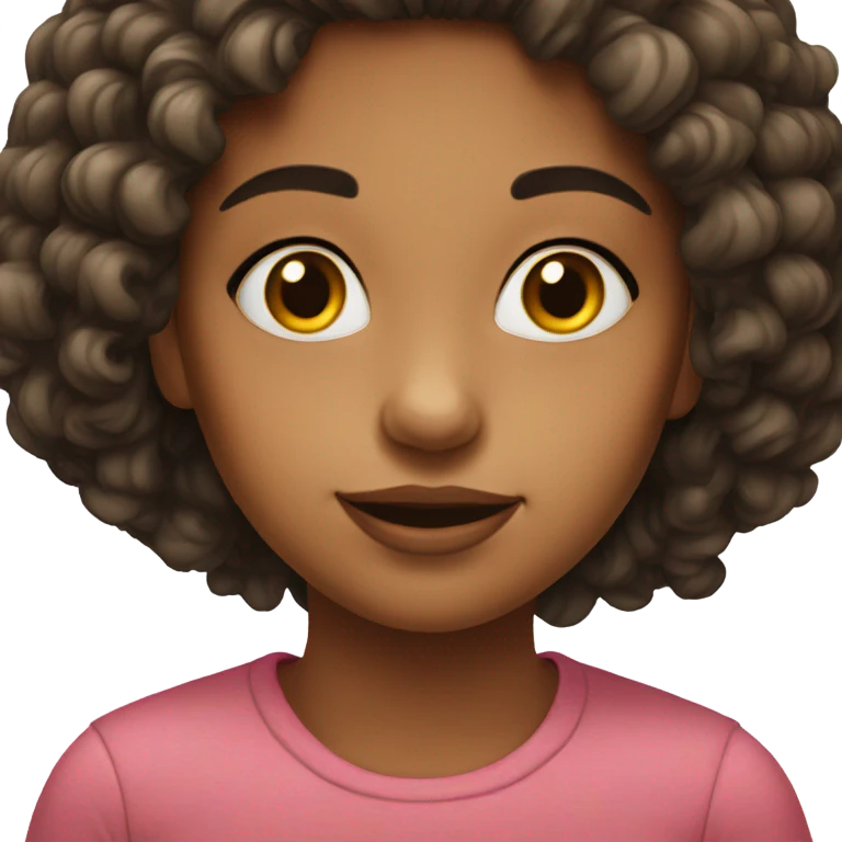 realistic portrait of girl pretty emoji