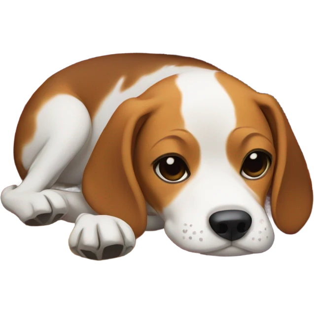 Beagle with 8 blankets on emoji