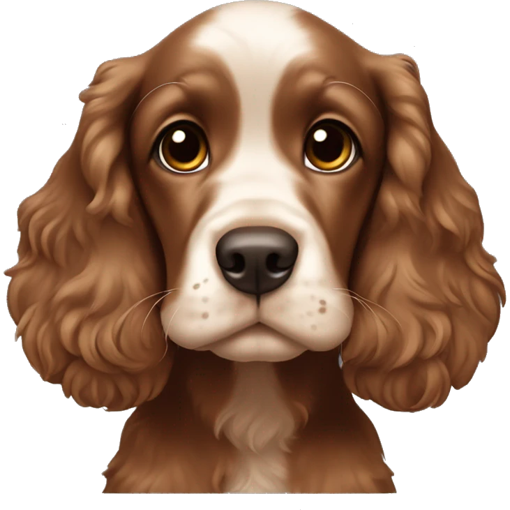 Full brown cocker spaniel puppy emoji