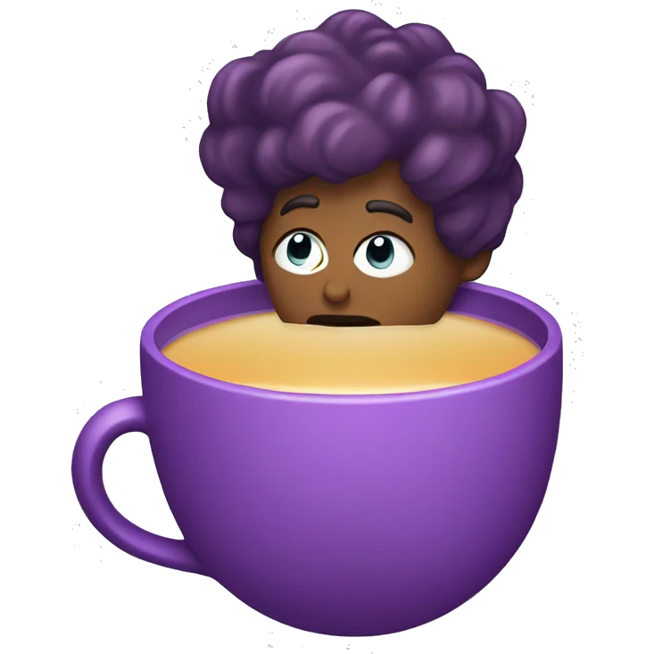 purple cup of tea emoji