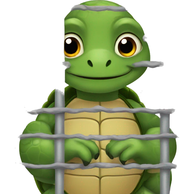 turtle in prison emoji
