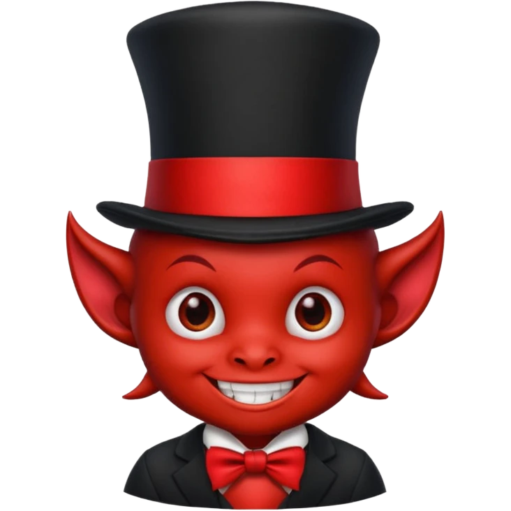 baby Devil with black top hat emoji