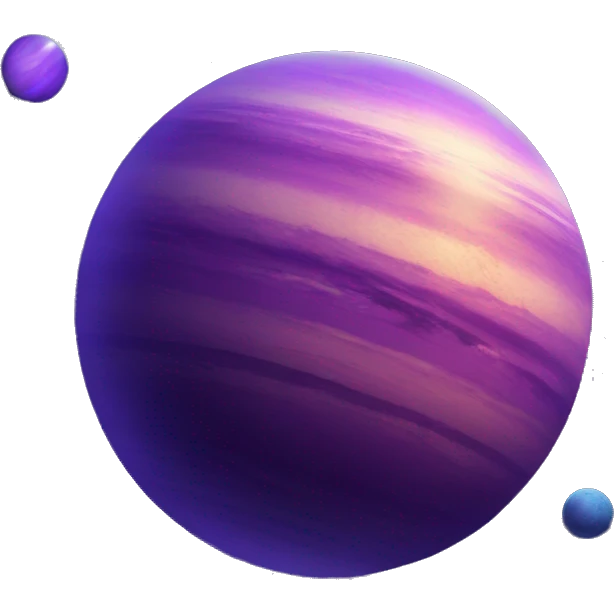 neptune planet purple emoji