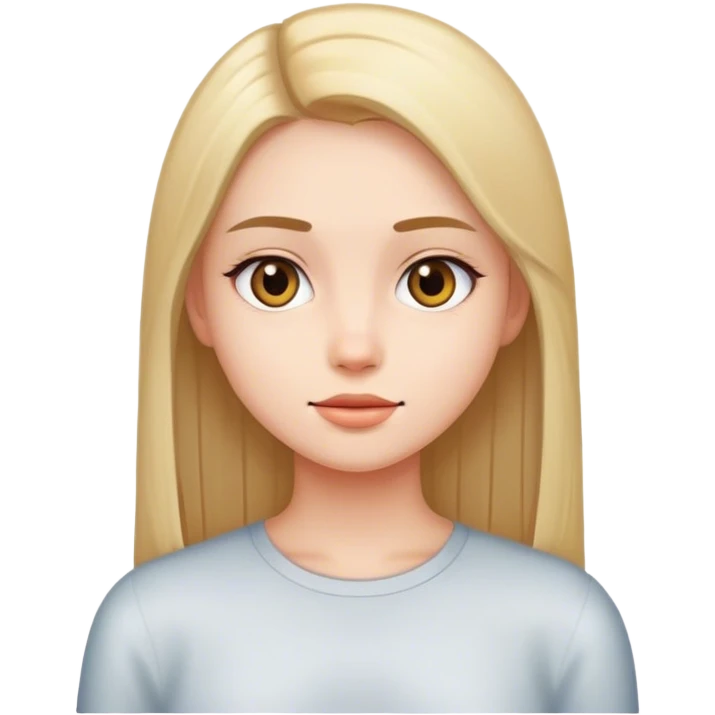 Girl straig hair  emoji