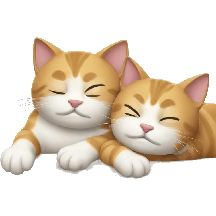 two tired cats  emoji
