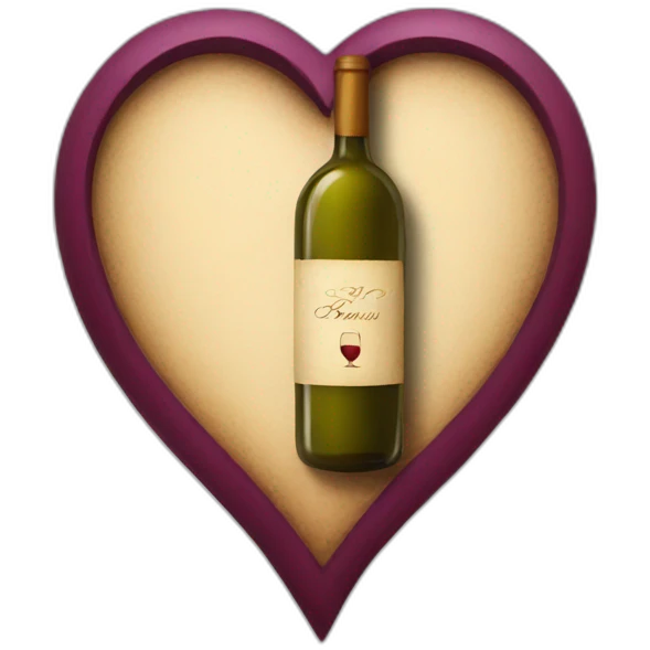 Wine heart emoji