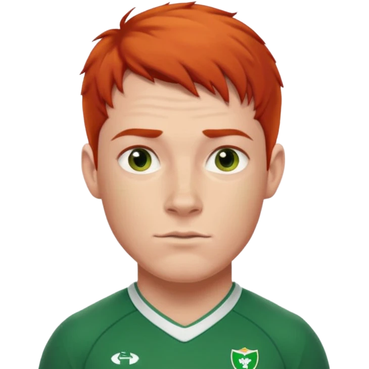 irish rugby player with very short red hair emoji