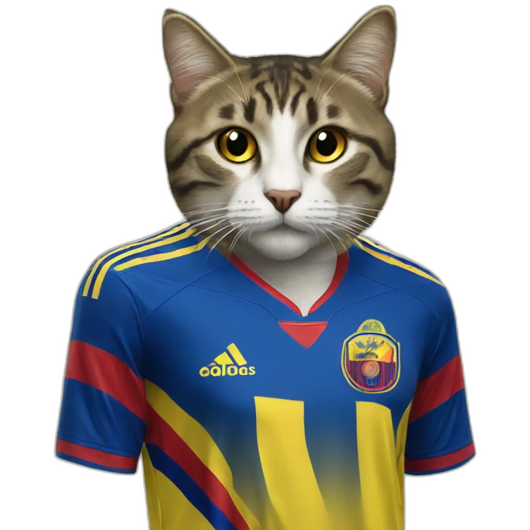 Colombian jersey on cat emoji