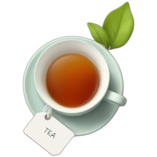 cup of tea with a tea bag tag emoji