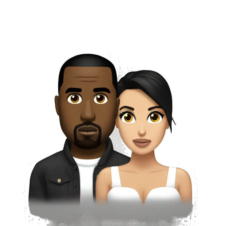 kanye west and kim k  emoji