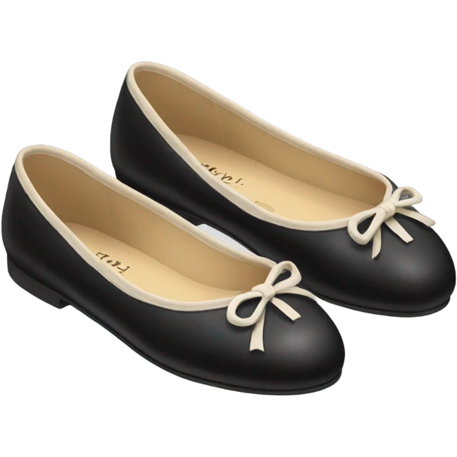 Black Chanel ballet flats emoji