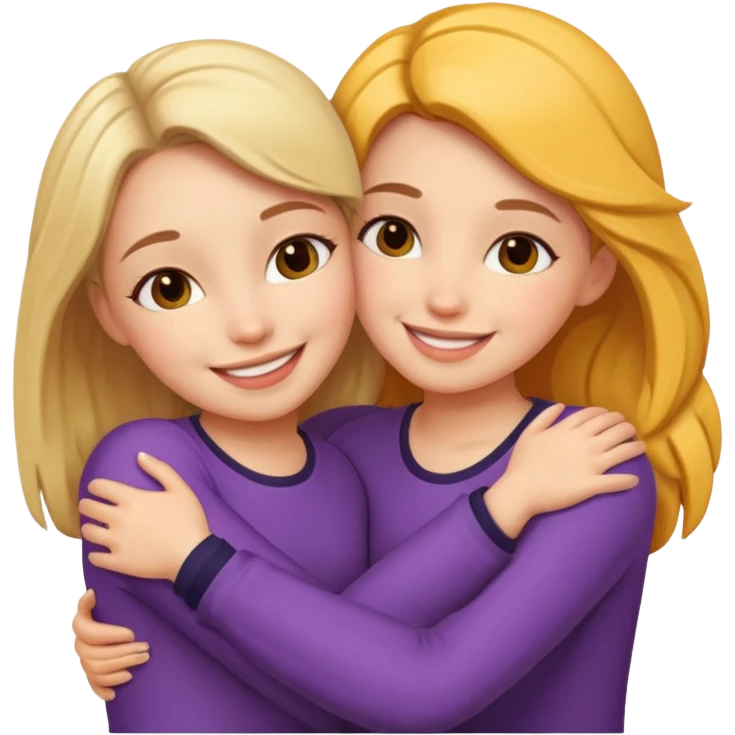 Intimate moment between two girls emoji