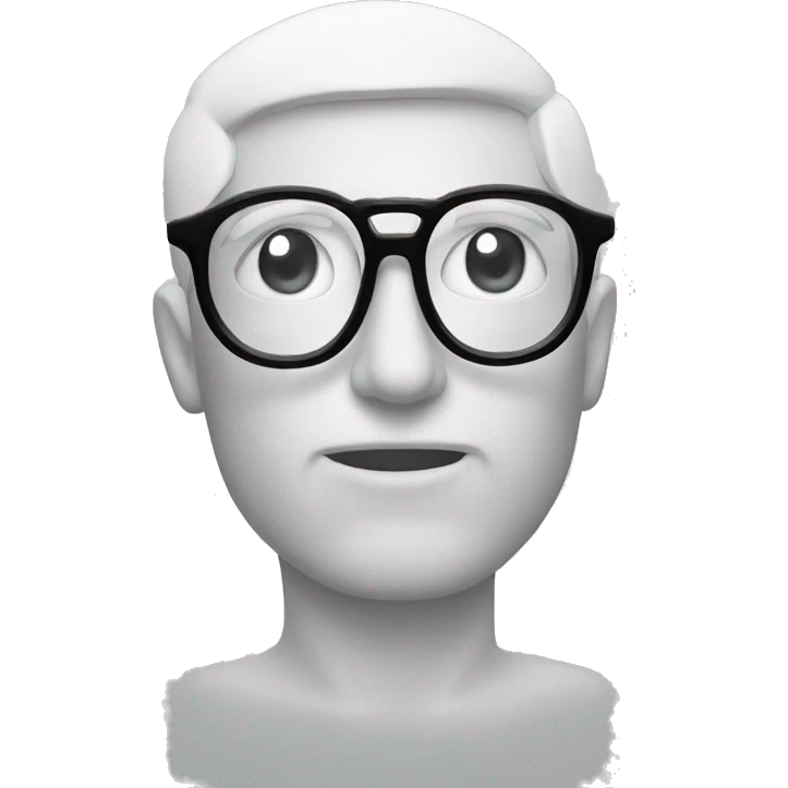 Thinking face glasses with hand emoji