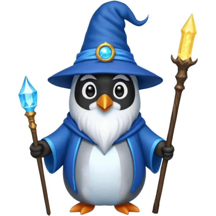 Penguin Wizard emoji