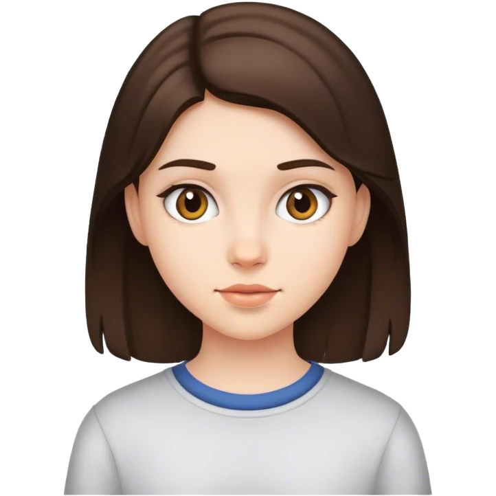 teen girl brunett emoji