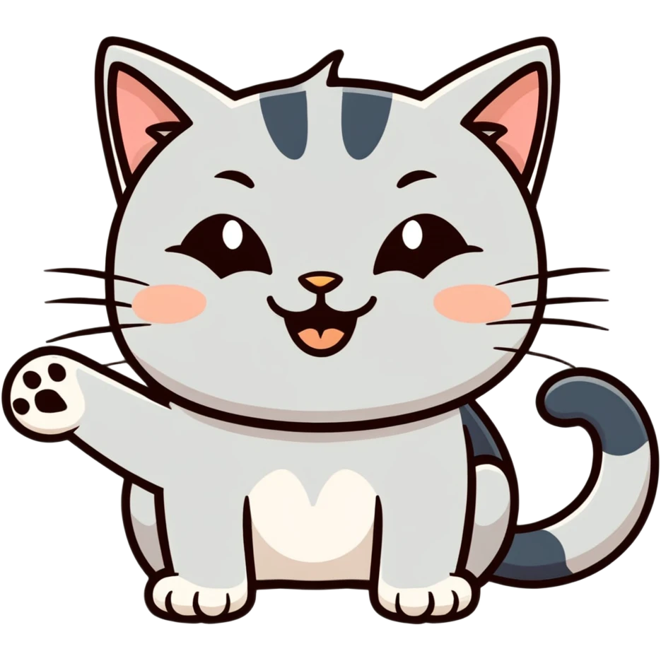 Cat flirting emoji