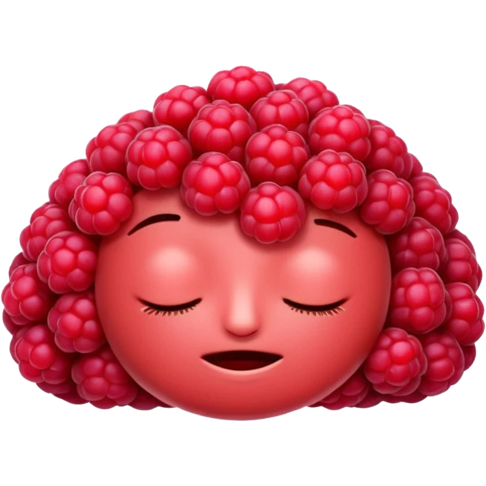 Raspberry emoji with zzz emoji