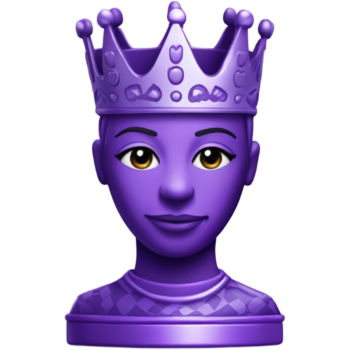 Purple Queen chess piece  emoji