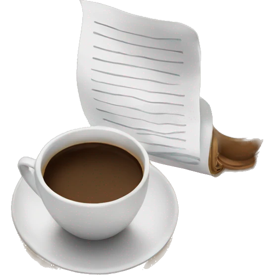 Exams and coffe emoji