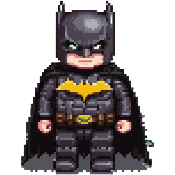 Batman with bat symbol, caped crusader silhouette emoji