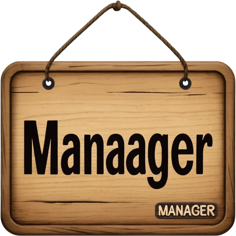 manager sign emoji
