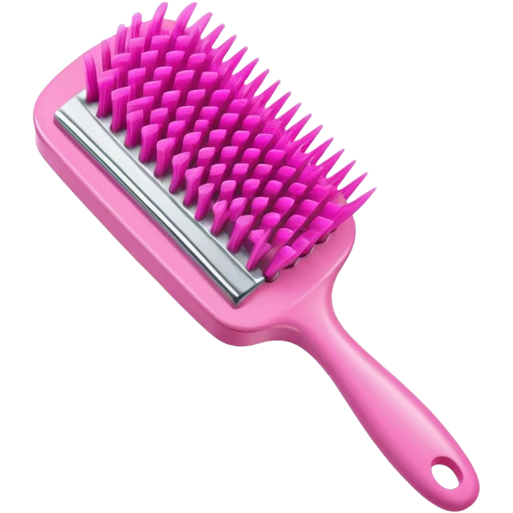 hair brush pink emoji