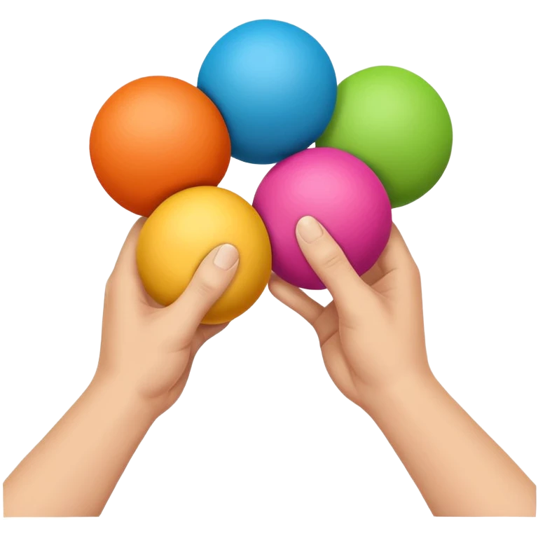 Hand squeezing balls emoji